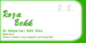 roza bekk business card